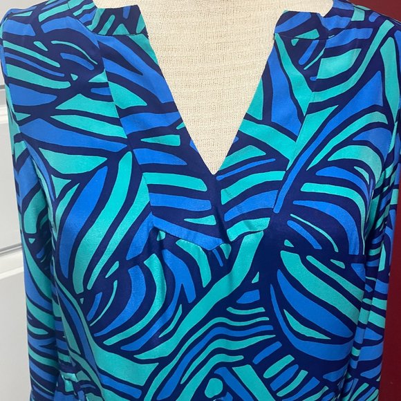 Alice & Trixie Long Roll Sleeve Tie Waist V Neck Dress Size S (Excellent Cond.) - Picture 2 of 5